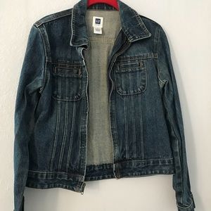 GAP Denim Jean Jacket Small Zipper Pull